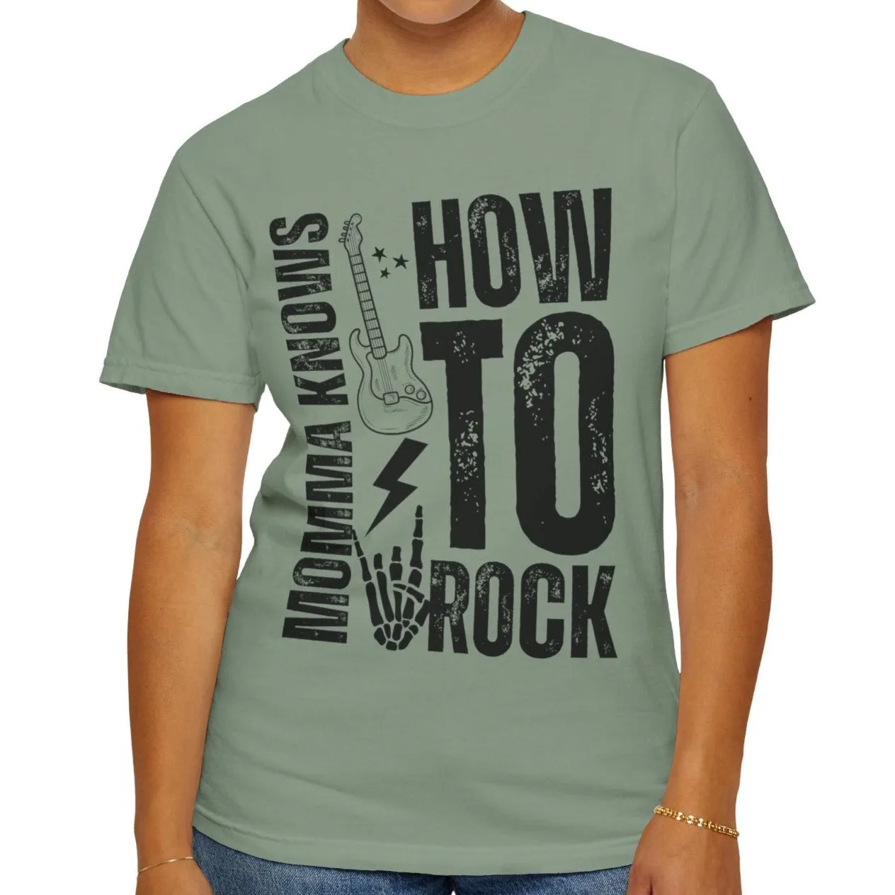 Rockstar Momma Women's Comfort Colors T-Shirt for Mothers