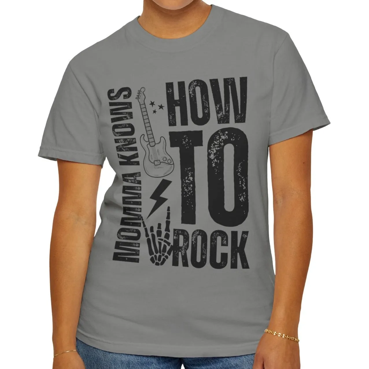 Rockstar Momma Women's Comfort Colors T-Shirt for Mothers