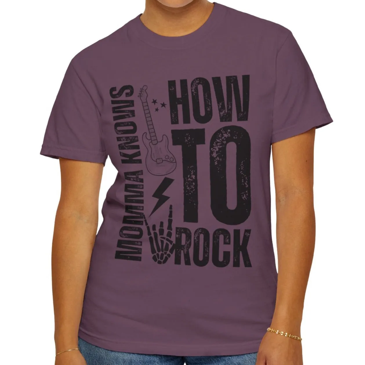 Rockstar Momma Women's Comfort Colors T-Shirt for Mothers