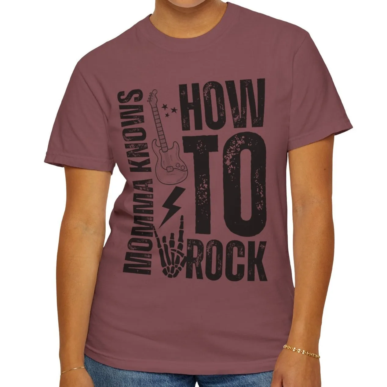 Rockstar Momma Women's Comfort Colors T-Shirt for Mothers