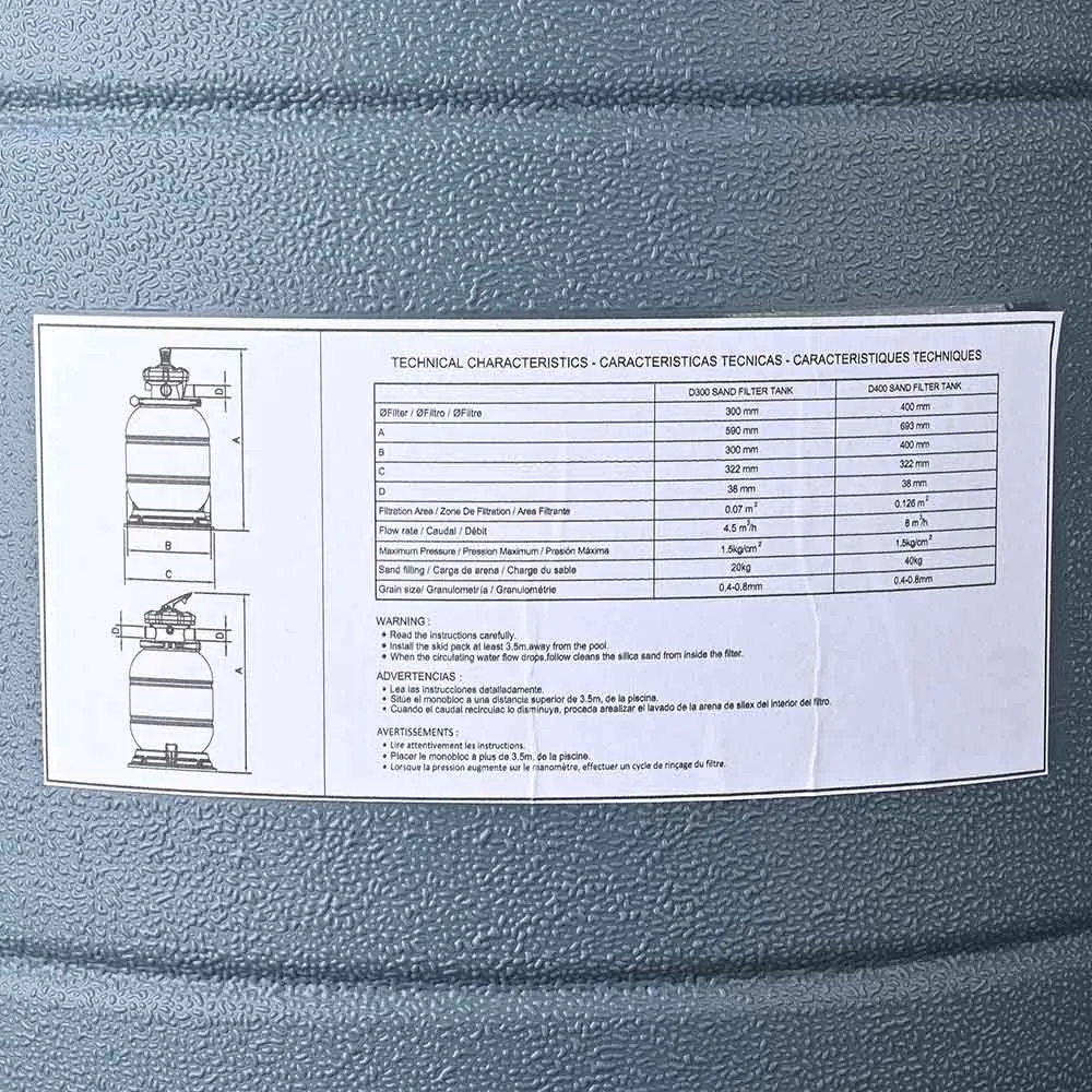 Sand Filter w/ Valve for Pool & Spa In / Above Ground