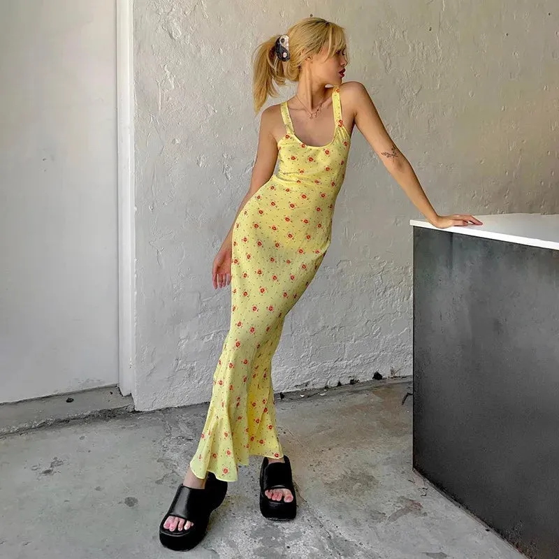 Spicy Fashion Sexy Slim Fit Hollow Maxi Summer Dress