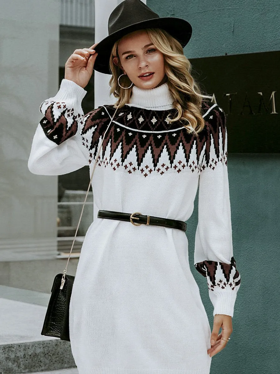 Tribal Queen Pullover Sweater - White