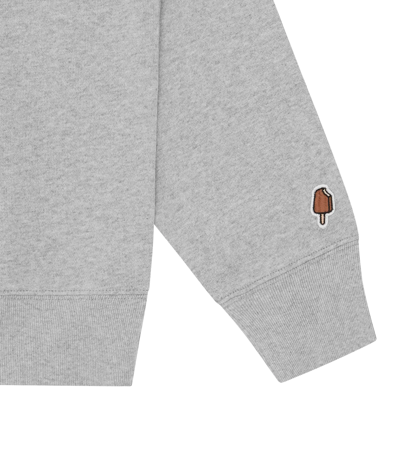 TRIPLE RUNNING DOG CREWNECK - HEATHER GREY