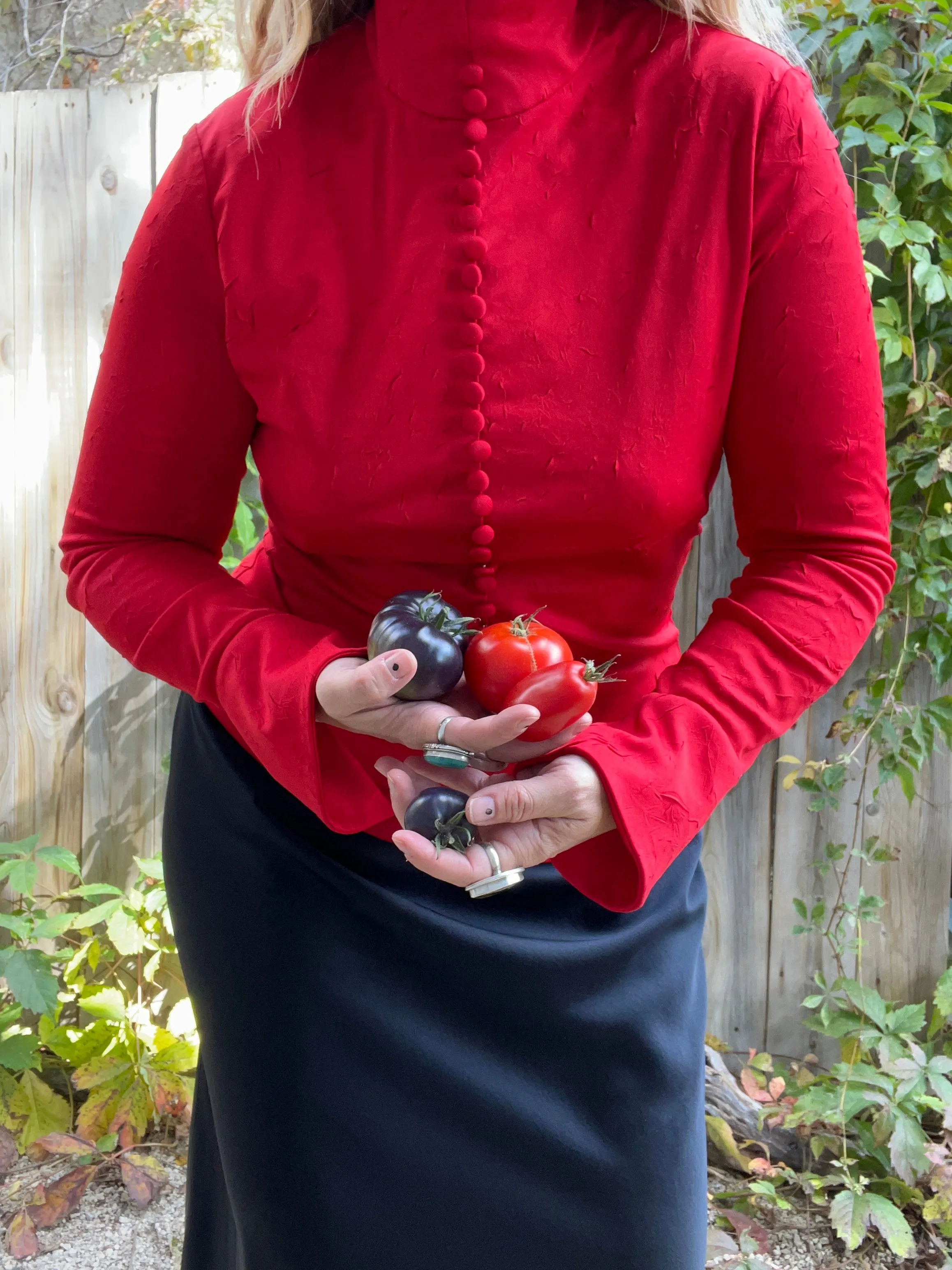 Vintage 70's Red Gothic Top