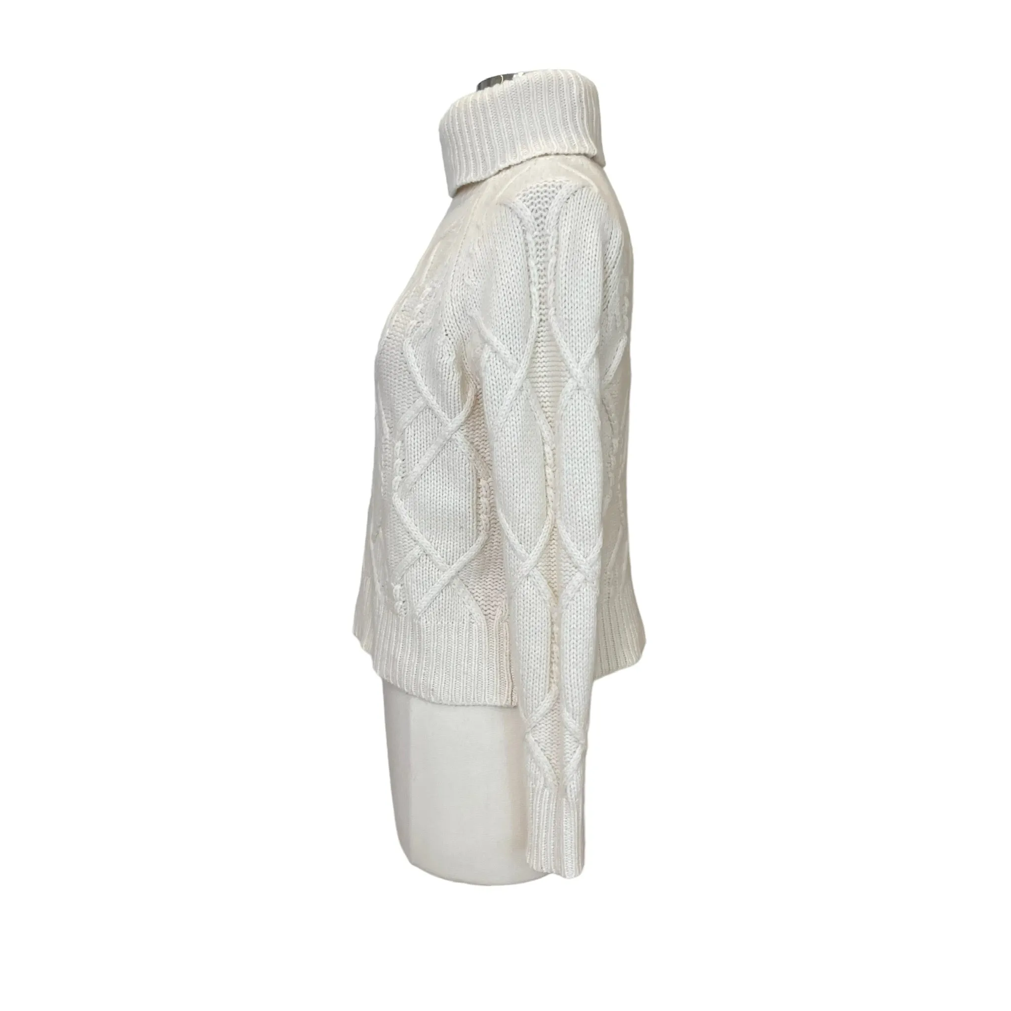 White Cashmere Turtleneck - XS