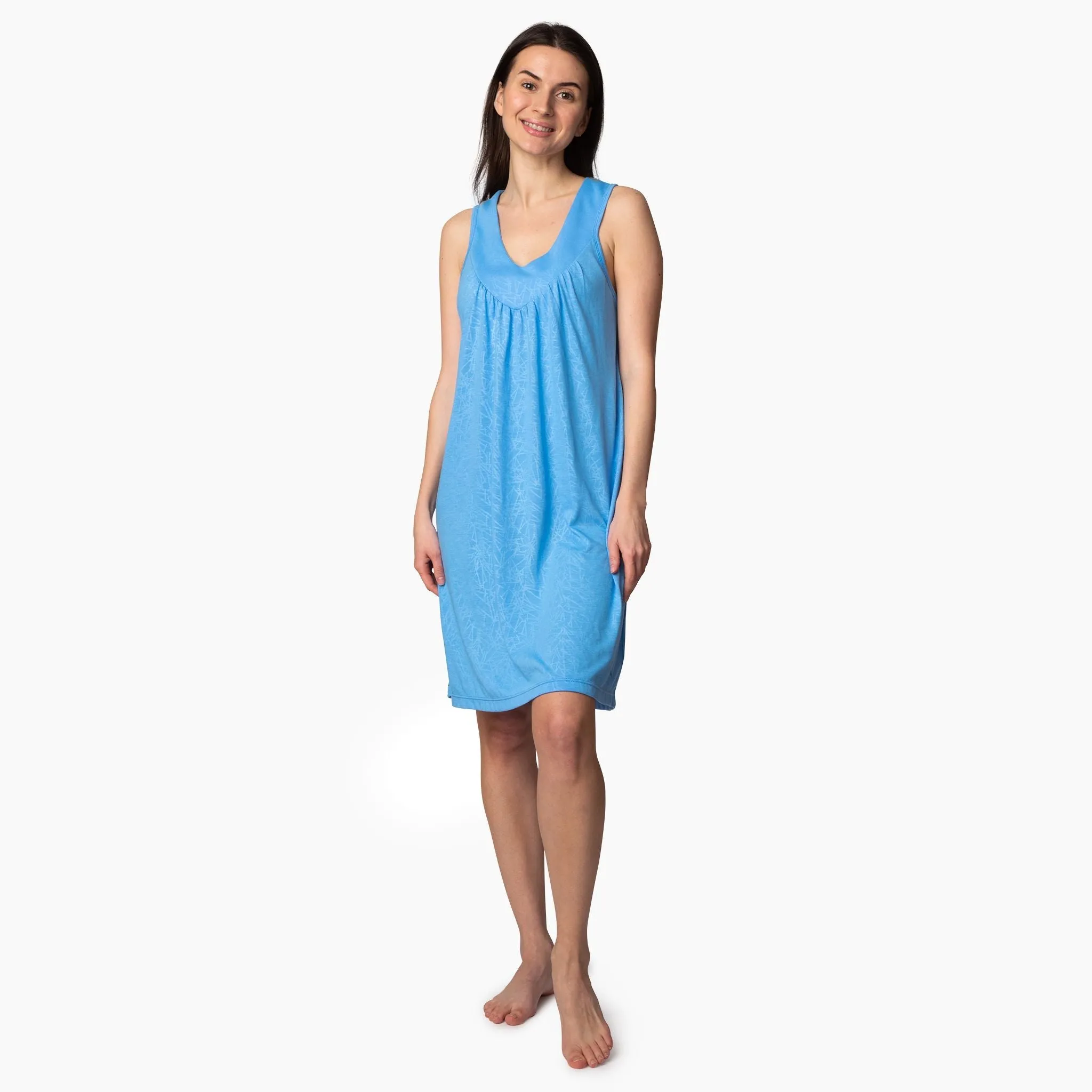 Women's Moisture Wicking Gathered Tank Nightgown
