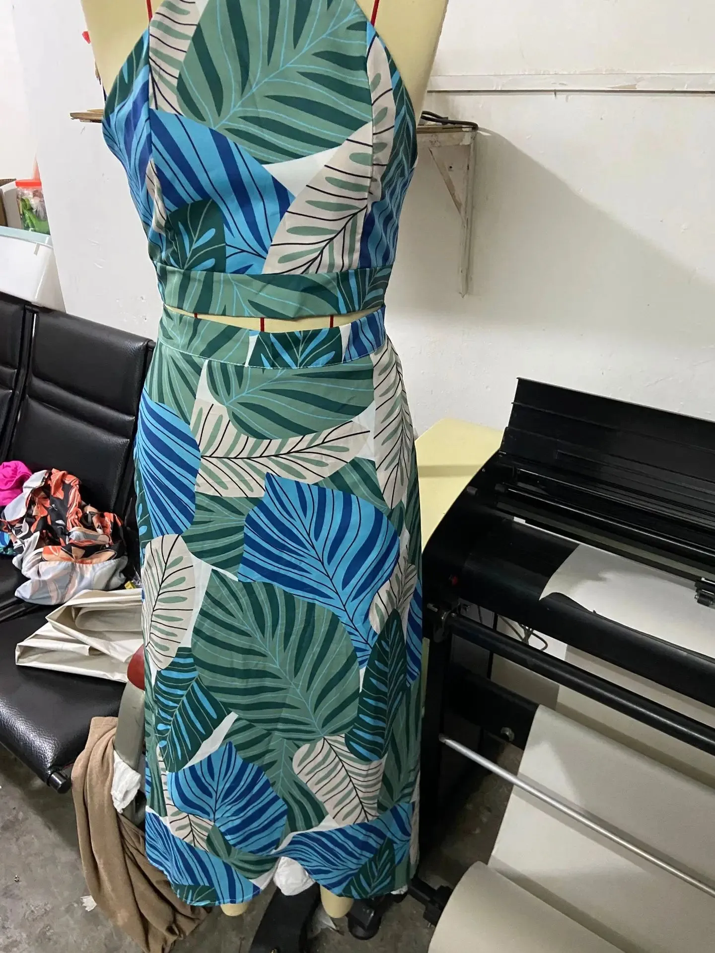 Women's Sleeveless Off Shoulder Tube Top And Long Skirt Set, Sexy Print, Short Tank Top, Summer Outfits, Beachwear Suit Y2k 2pc