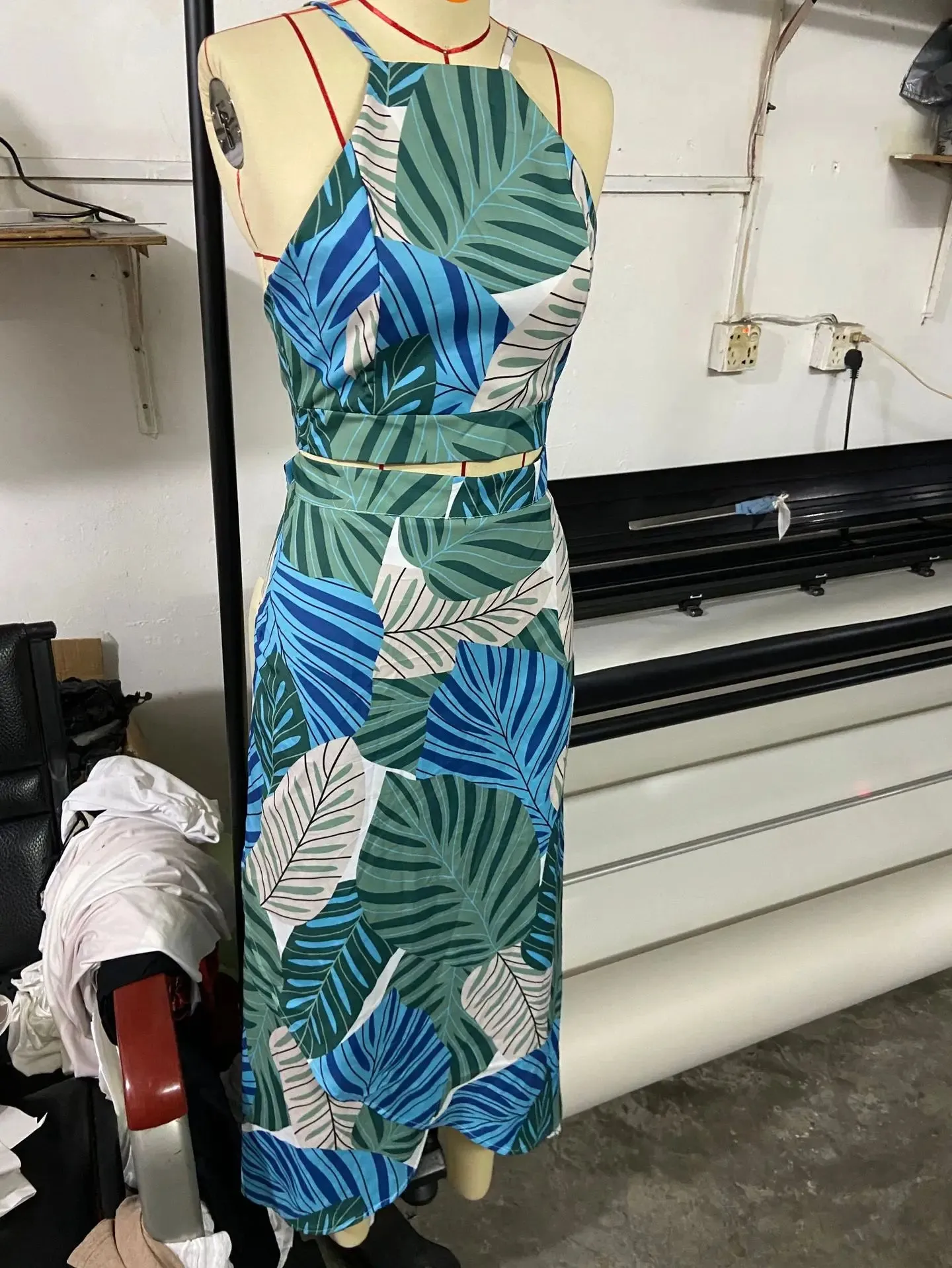 Women's Sleeveless Off Shoulder Tube Top And Long Skirt Set, Sexy Print, Short Tank Top, Summer Outfits, Beachwear Suit Y2k 2pc